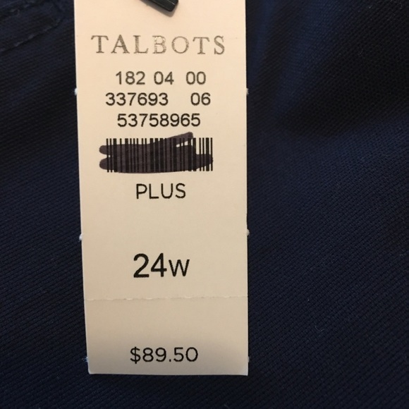Women’s Talbots plus size 24 crop pants NWT Career work wear casual Minimalistic - Picture 8 of 8
